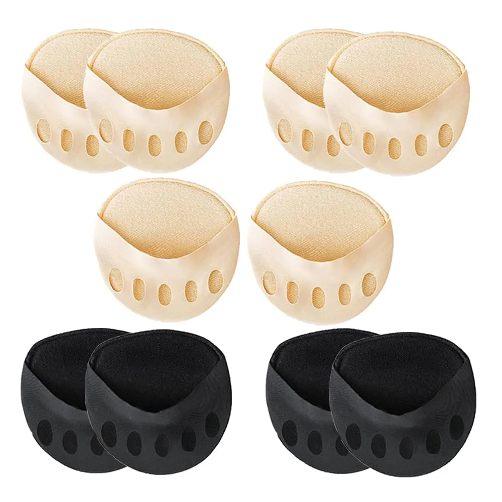 5 Pairs Honeycomb Forefoot Pads Breathable Fabric Forefoot Pad Elastic Metatarsal Cushion for Foot Pain Relief
