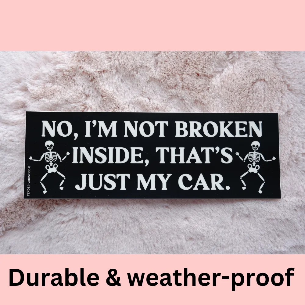 Broken Inside Bumper Sticker
