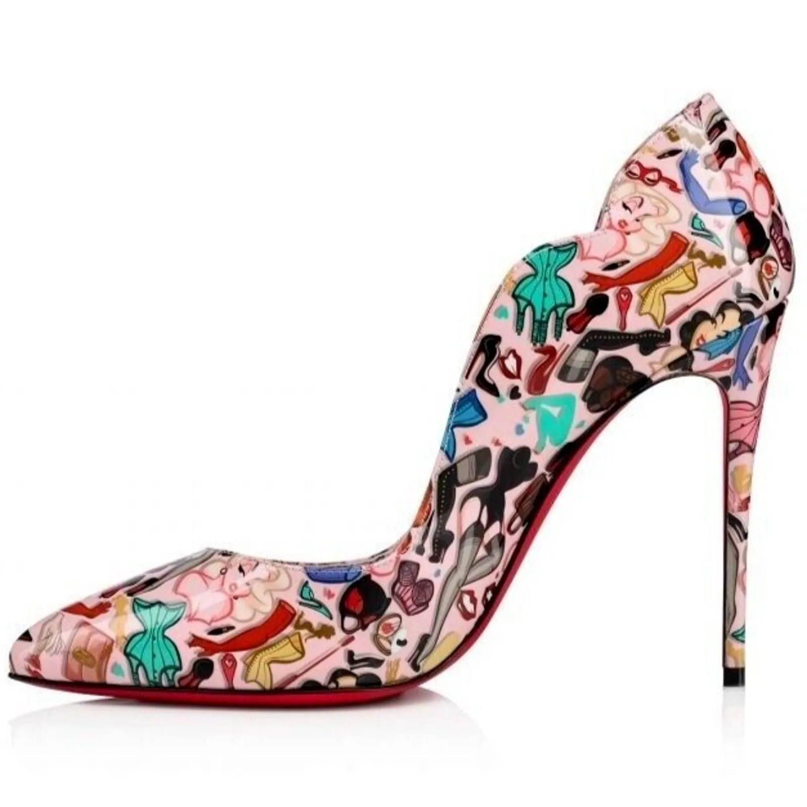Christian Louboutin Hot Chick Dr Bored Limited Edition Pink Multi Pumps