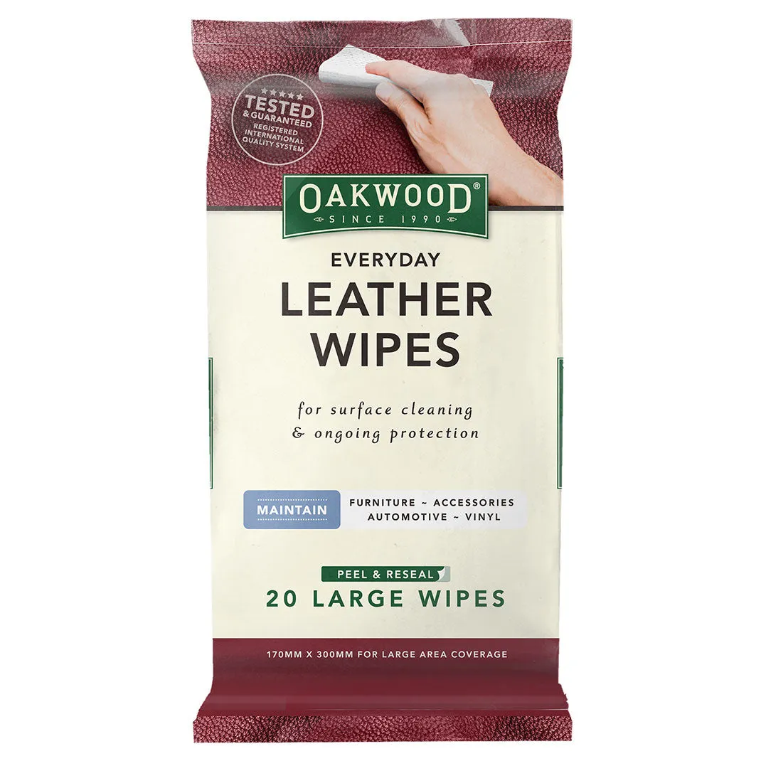 Oakwood Leather Wipes - 20Pk