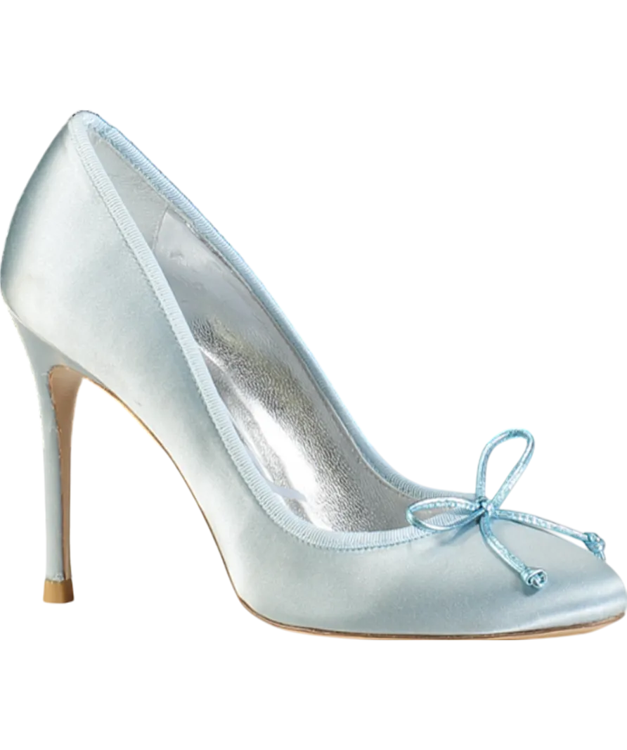 Sophia Webster Blue Bow Ballet Pump Heels UK 4 EU 37 👠