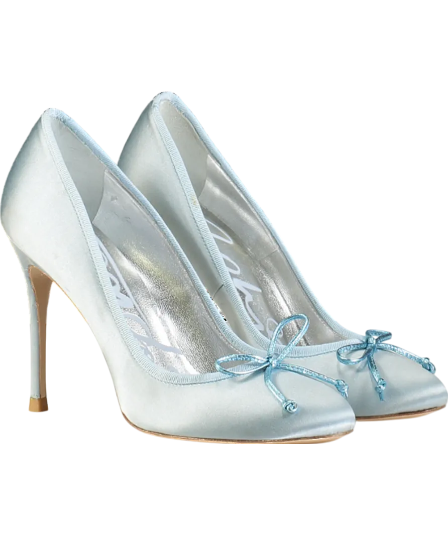Sophia Webster Blue Bow Ballet Pump Heels UK 4 EU 37 👠