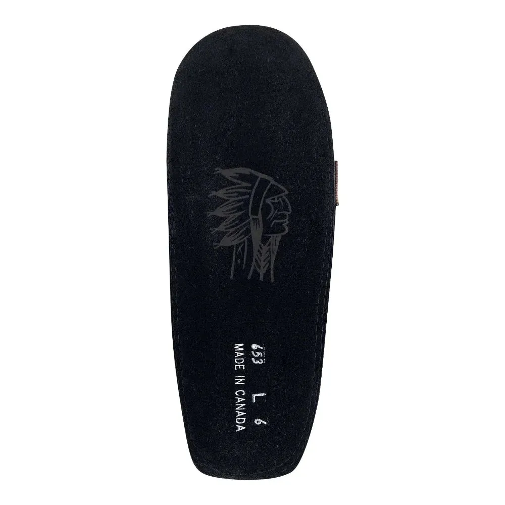 Women's Rabbit Fur Thunderbird Beaded Moccasins Black