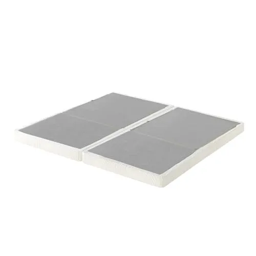 Zinus 4 inch Low Profile Bifold Box Spring/Folding Mattress Foundation/Strong Steel Structure/No Assembly Required, Split King